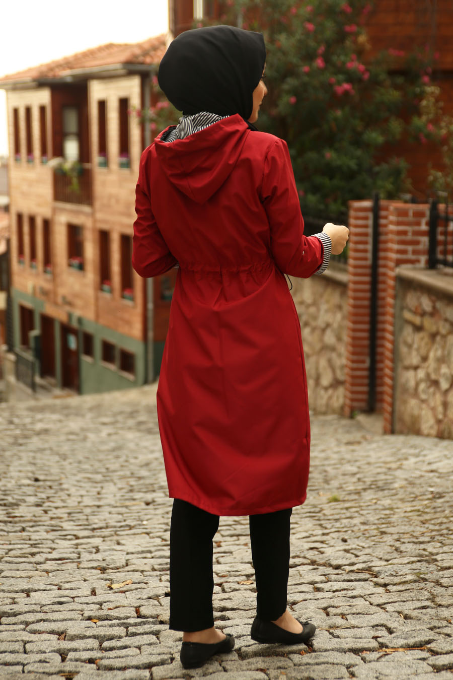 TRENCH COAT - CLARET RED  TRENCH COAT - CLARET RED