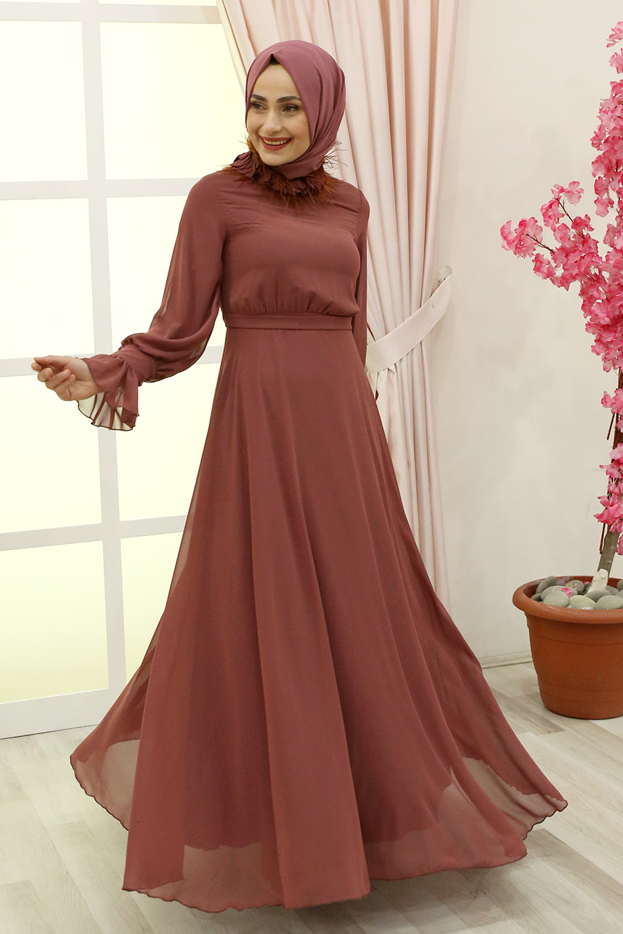 EVENING DRESS  - COPPERTONE COLOR