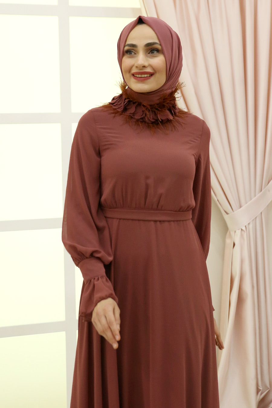 EVENING DRESS  - COPPERTONE COLOR