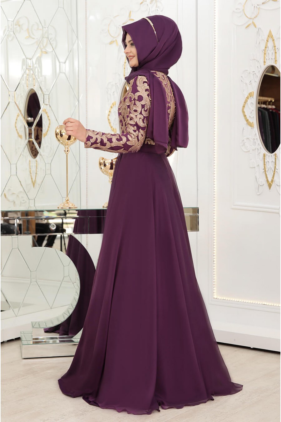 PLUM EVENING DRESS