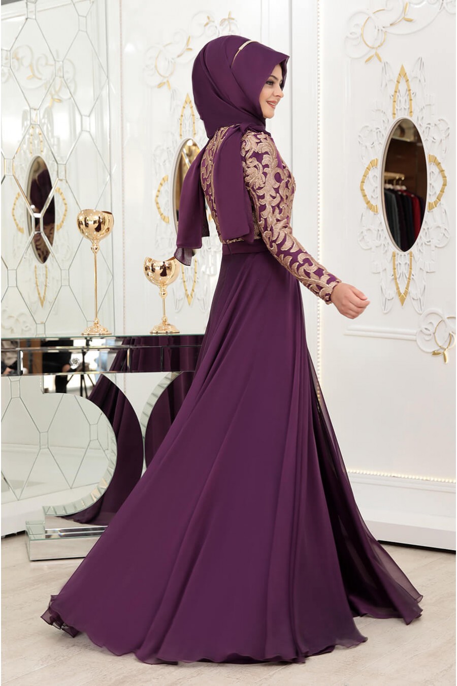 PLUM EVENING DRESS