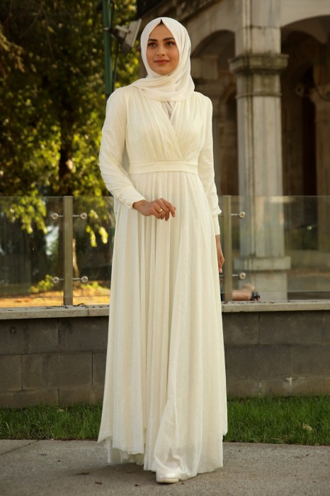  EVENING DRESS - ECRU 