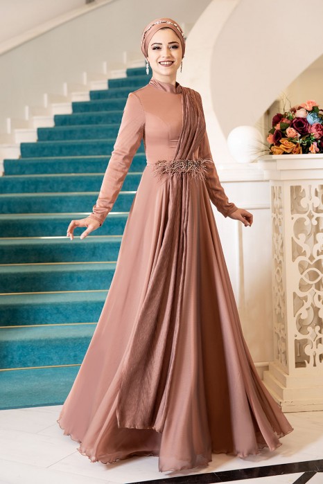 ENDAM COPPERTONE COLOR EVENING DRESS