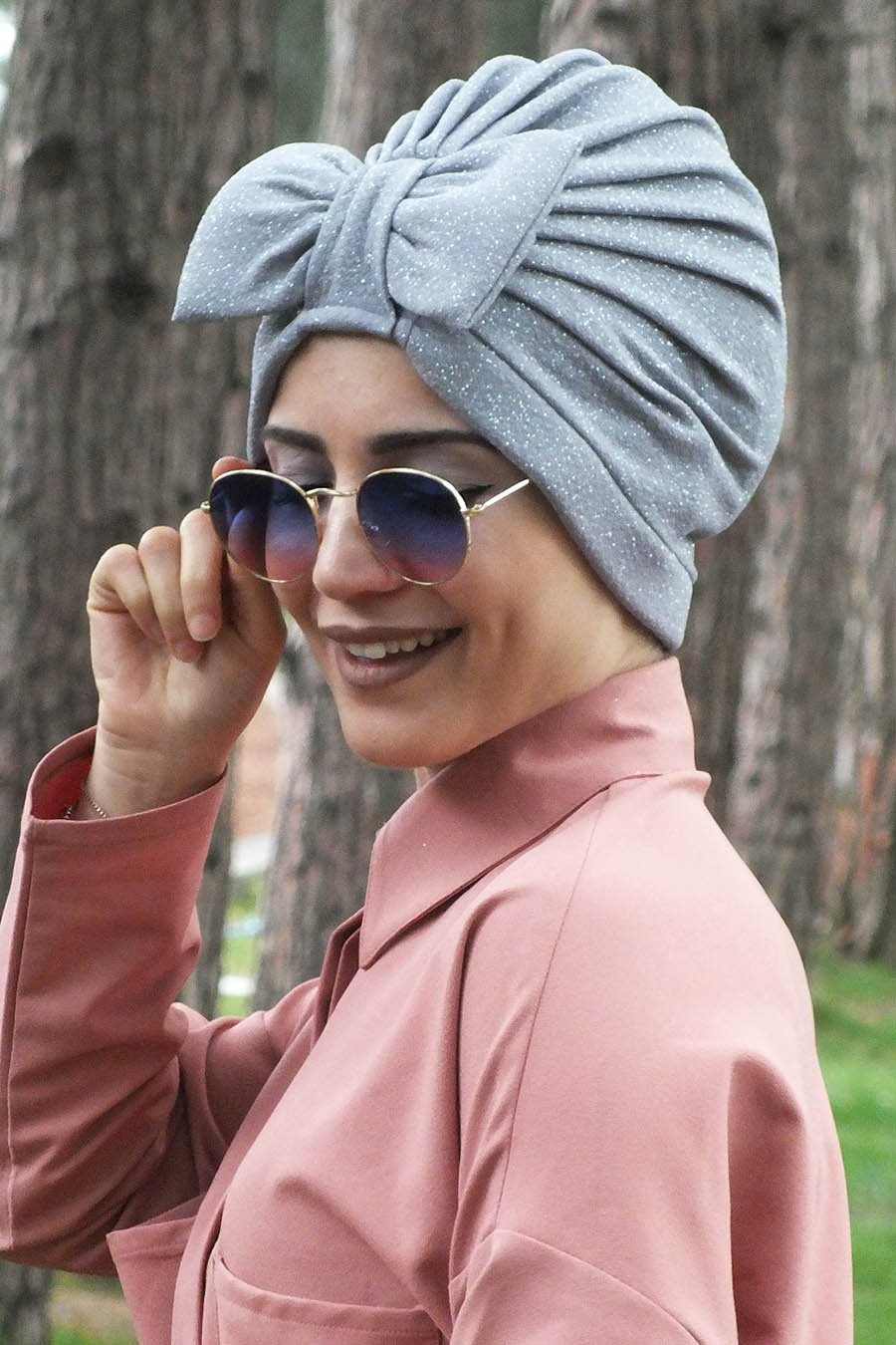 GLITTERY  BOW INSTANT HIJAB - MINT 