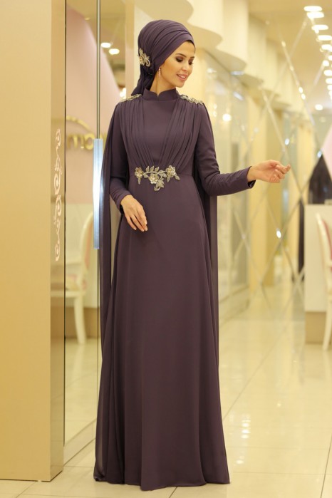 PURPLE EVENING DRESS