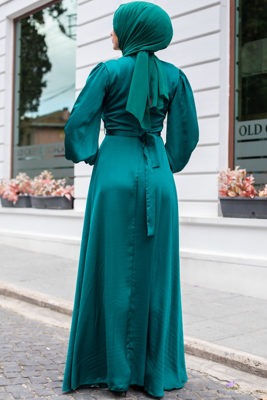 GREEN EVENİNG DRESS 