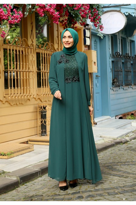 EVENING DRESS - GREEN