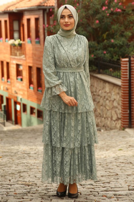 EVENING DRESS - GREEN 