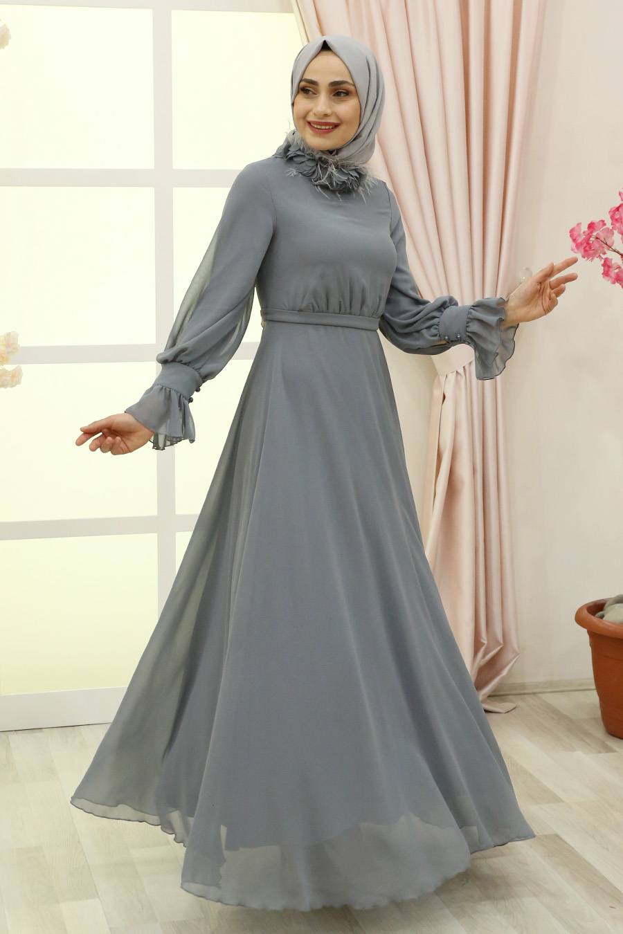 EVENING DRESS  - GREY