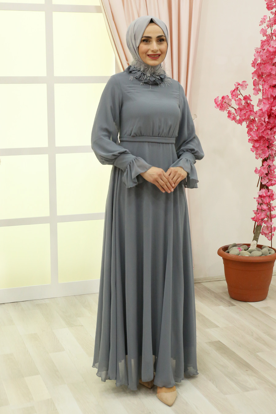 EVENING DRESS  - GREY