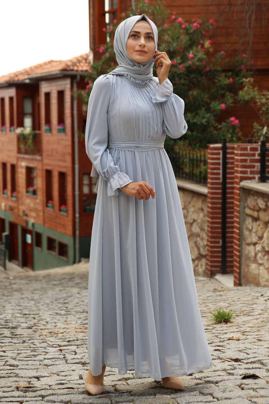 EVENING DRESS - ICE BLUE 