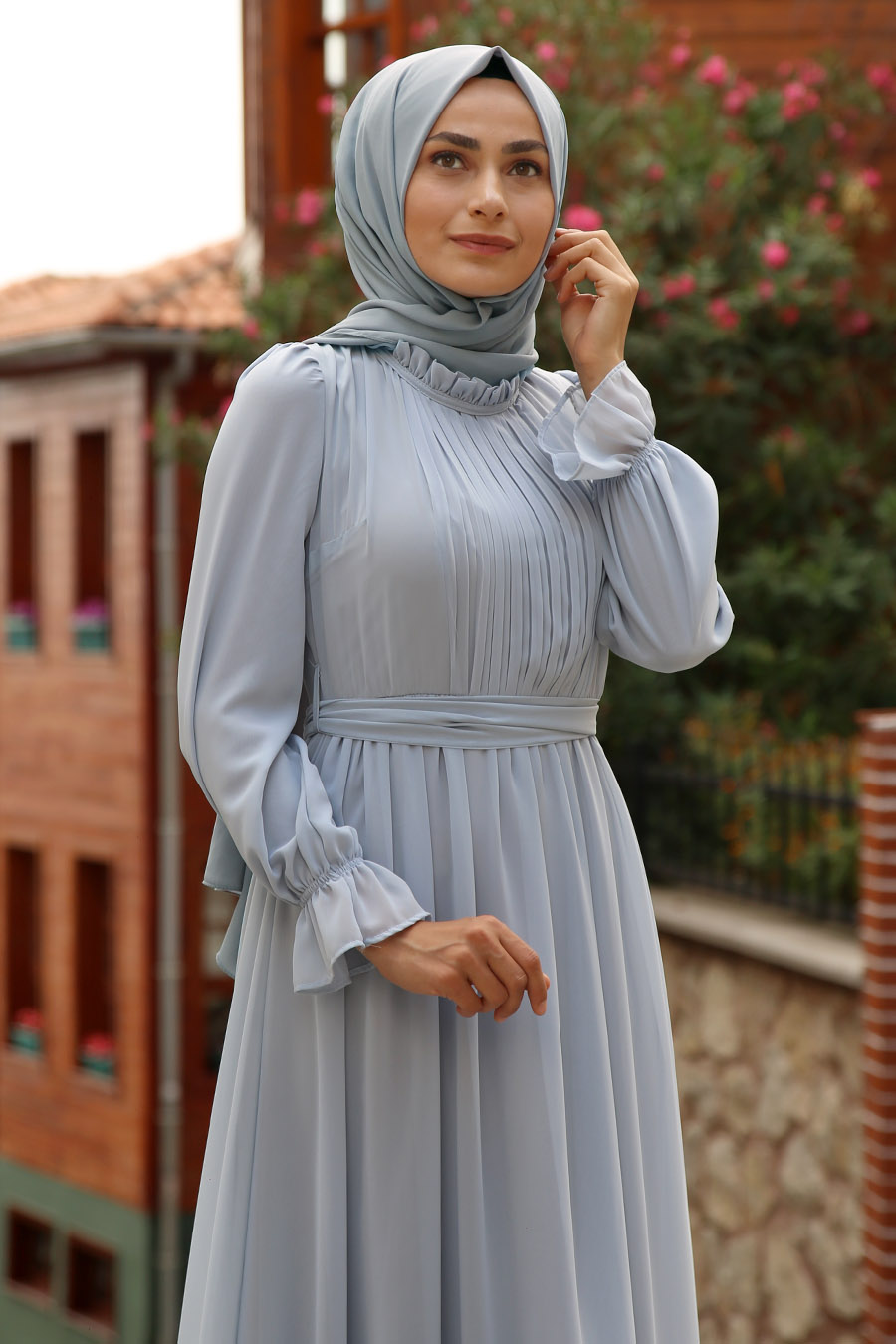 EVENING DRESS - ICE BLUE 