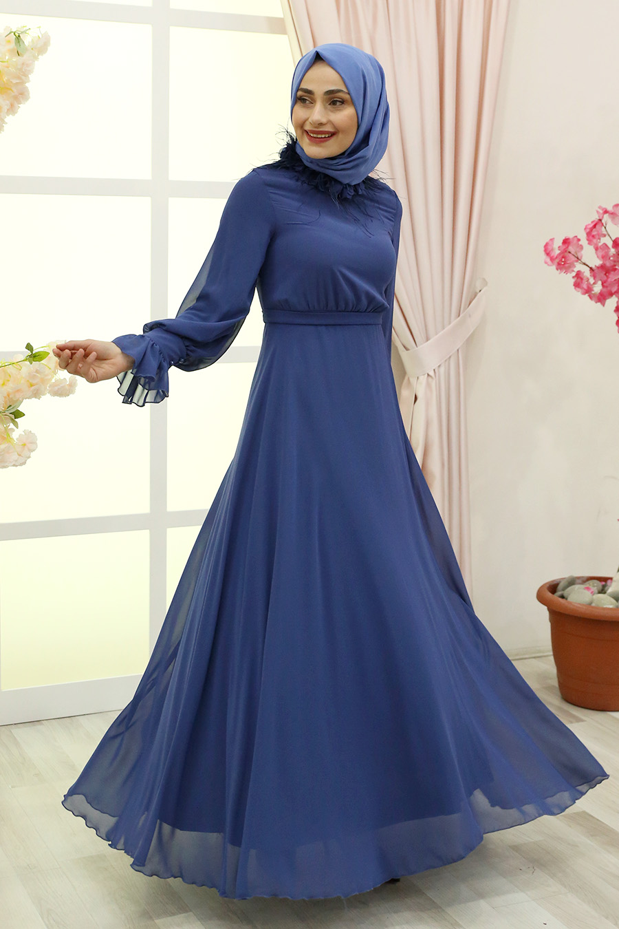 EVENING DRESS  - INDIGO COLOR