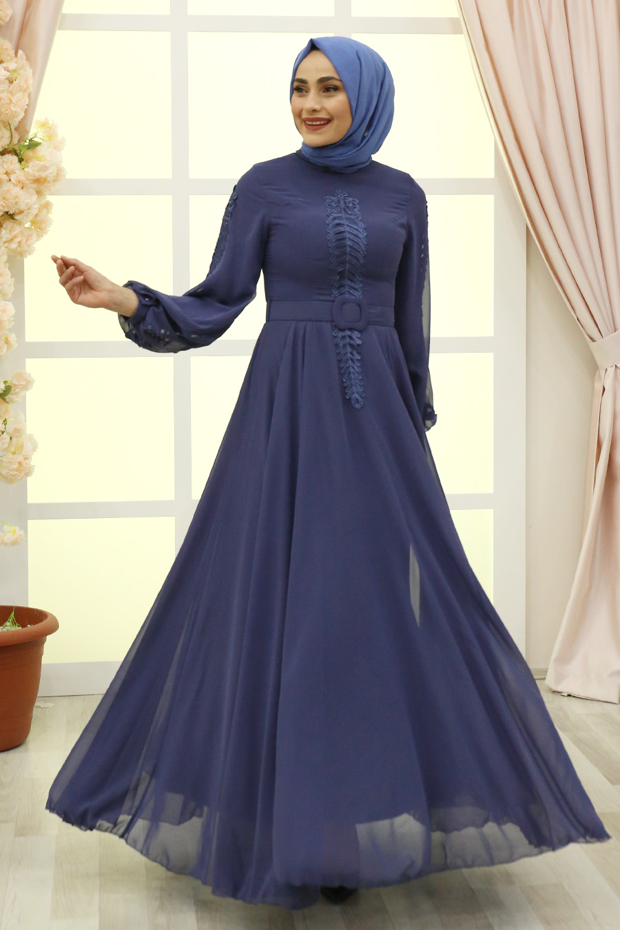 EVENING DRESS  - INDIGO COLOR
