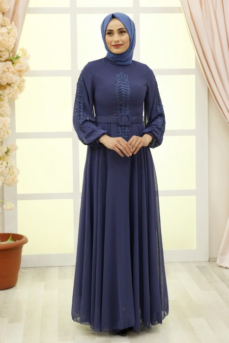 EVENING DRESS  - INDIGO COLOR