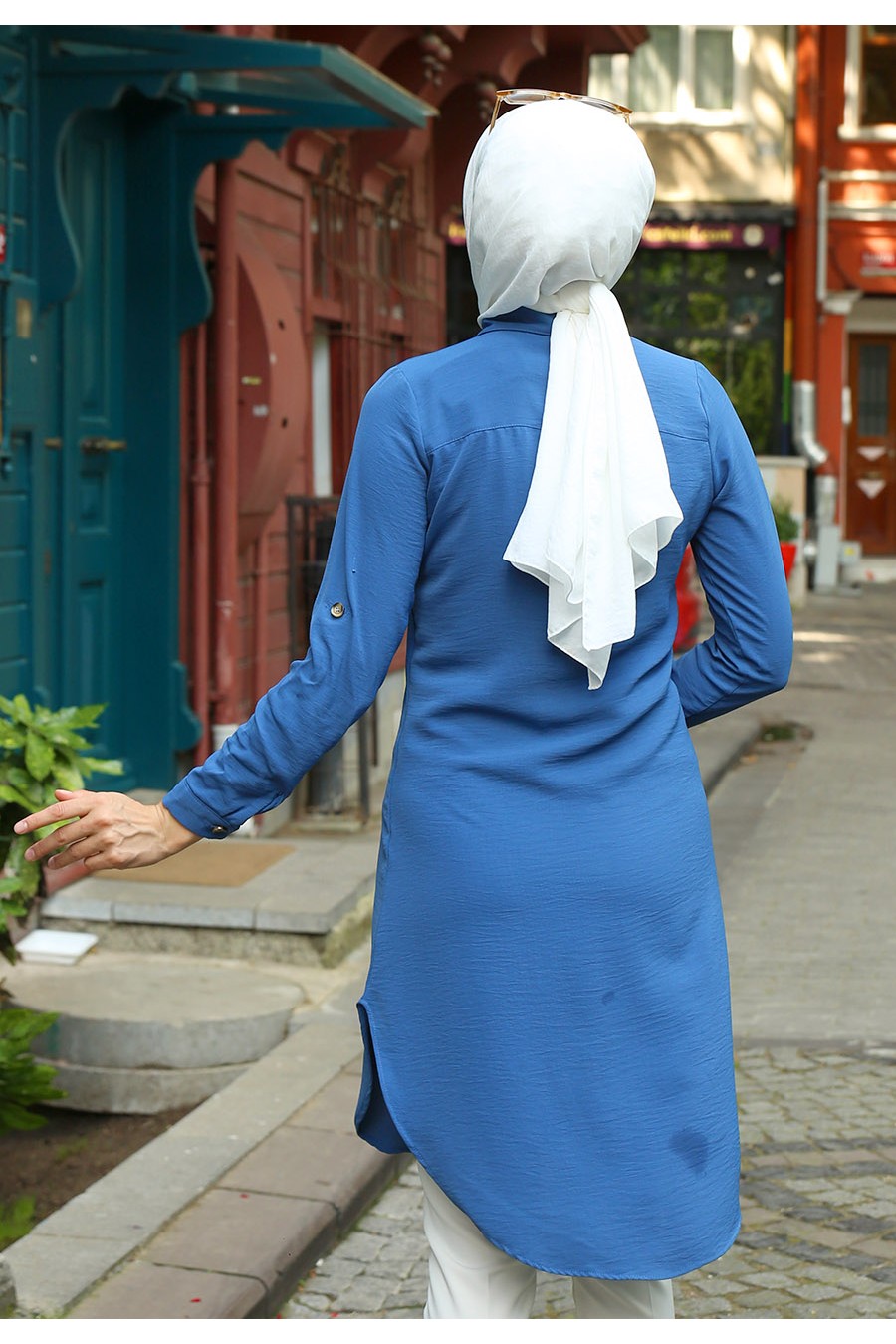 TUNIC - INDIGO COLOR  TUNIC - INDIGO COLOR
