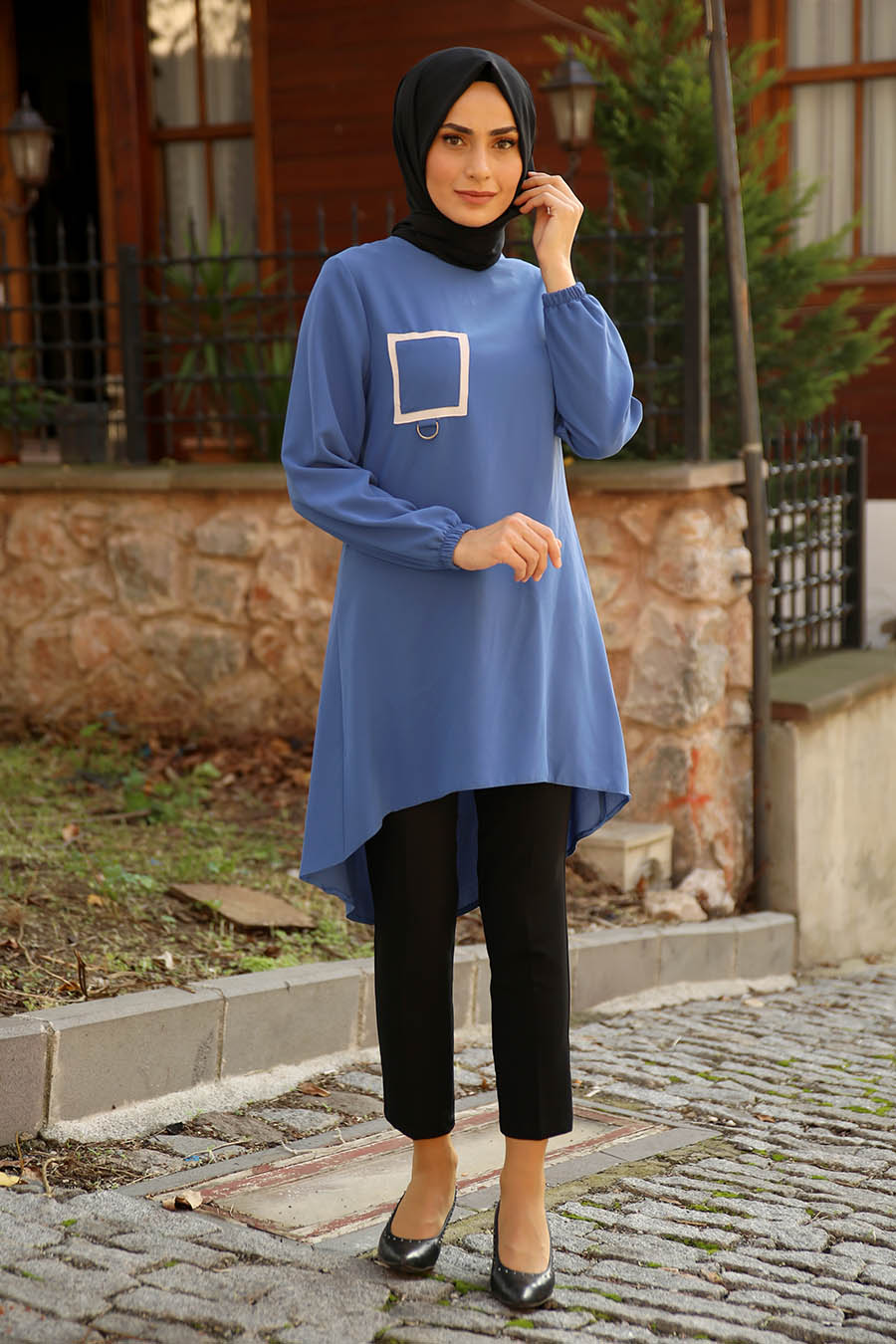TUNIC - INDIGO COLOR  TUNIC - INDIGO COLOR