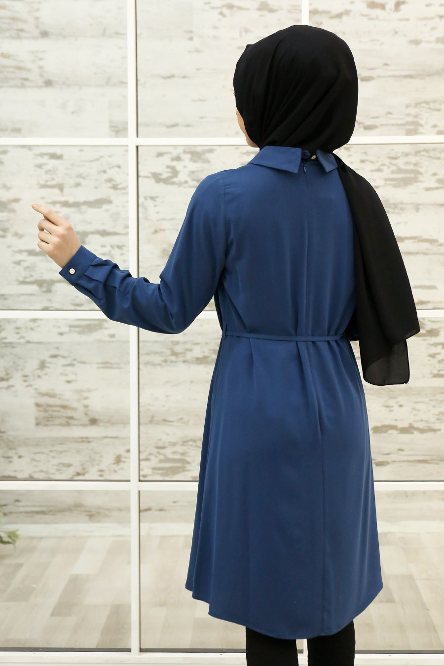TUNIC - INDIGO COLOR  TUNIC - INDIGO COLOR