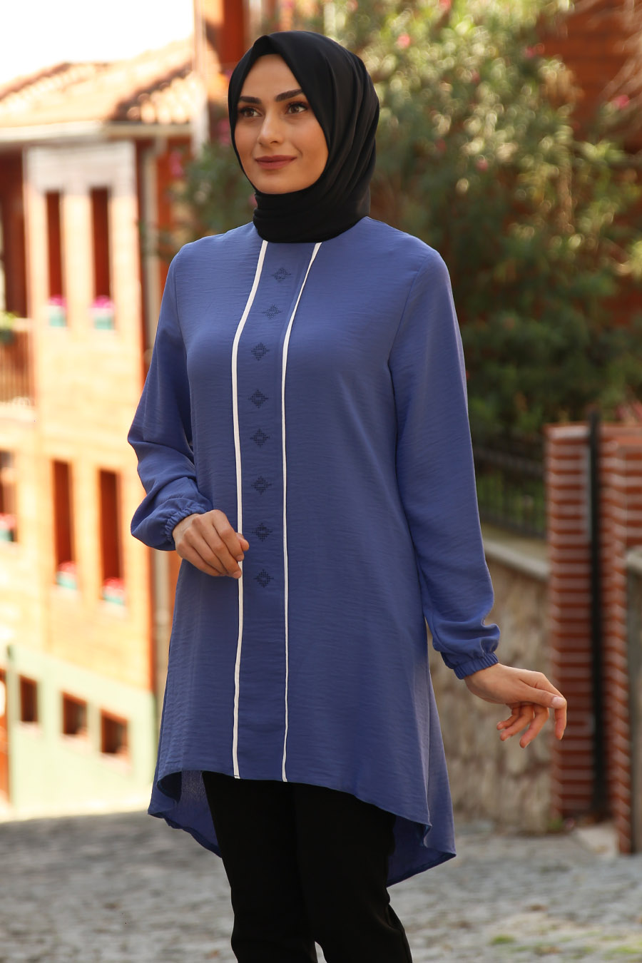 TUNIC - INDIGO COLOR  TUNIC - INDIGO COLOR