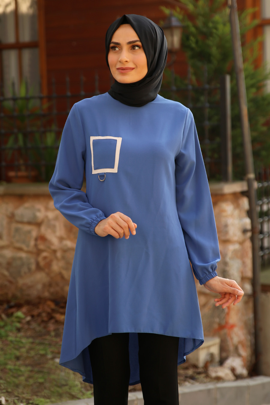 TUNIC - INDIGO COLOR  TUNIC - INDIGO COLOR