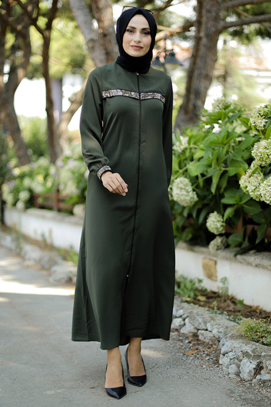 Khaki abaya shop