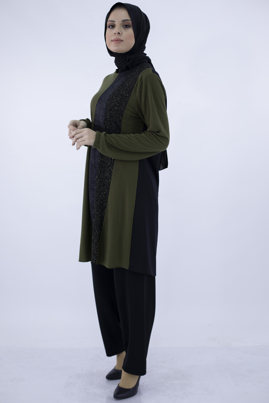 KHAKI COLOR  TUNIC AND PANT SUIT