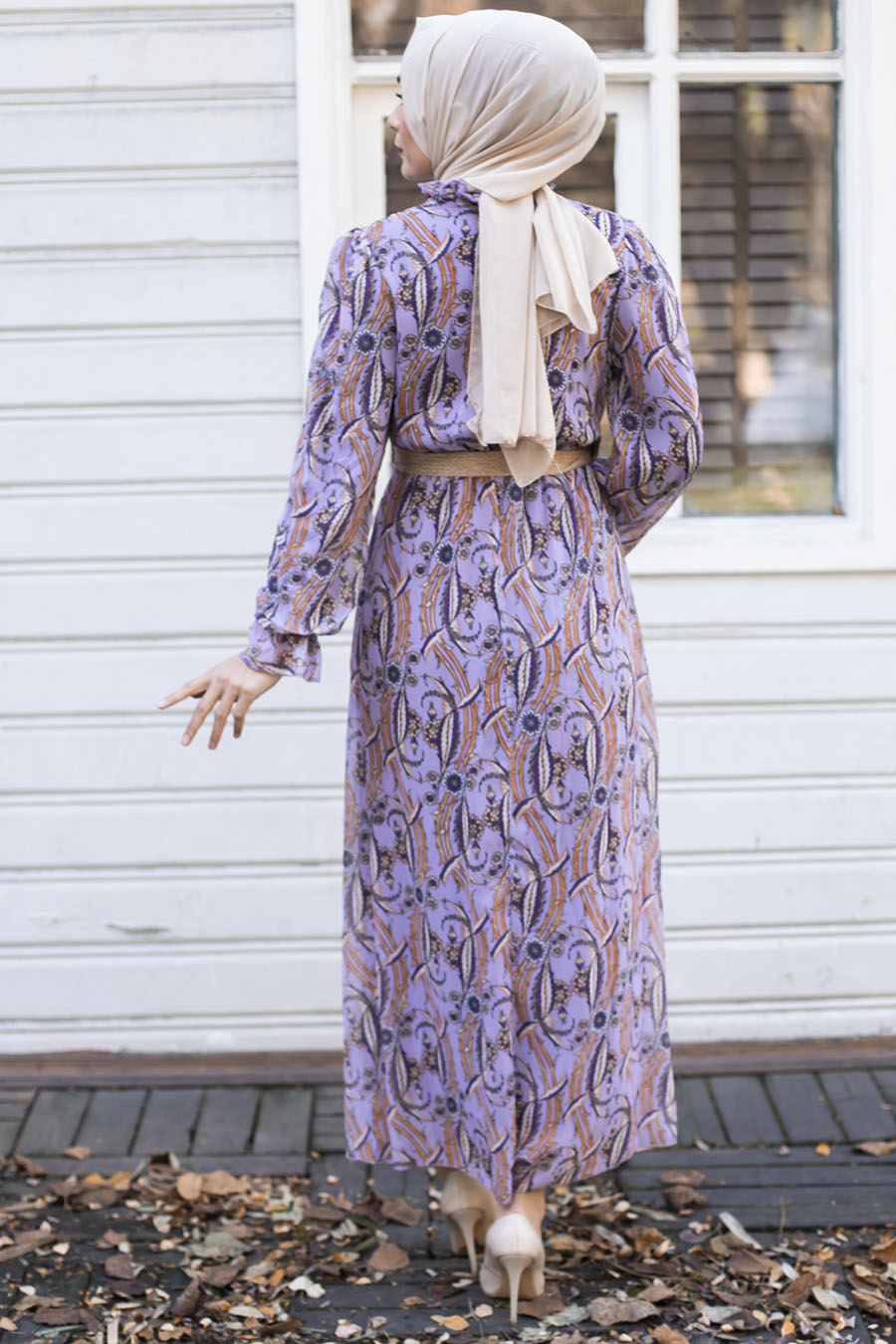 PATTERNED PINK DRESS 
