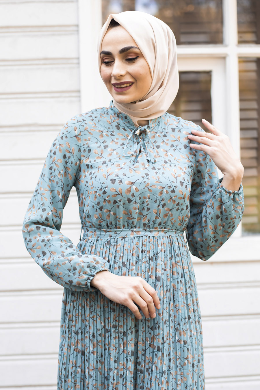 PATTERNED MINT COLOR DRESS 