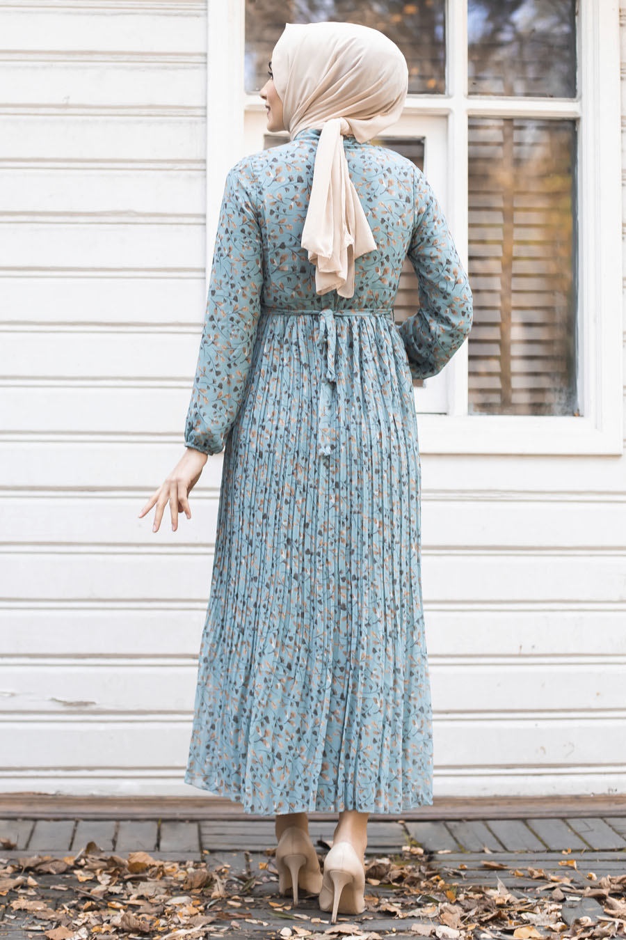 PATTERNED MINT COLOR DRESS 