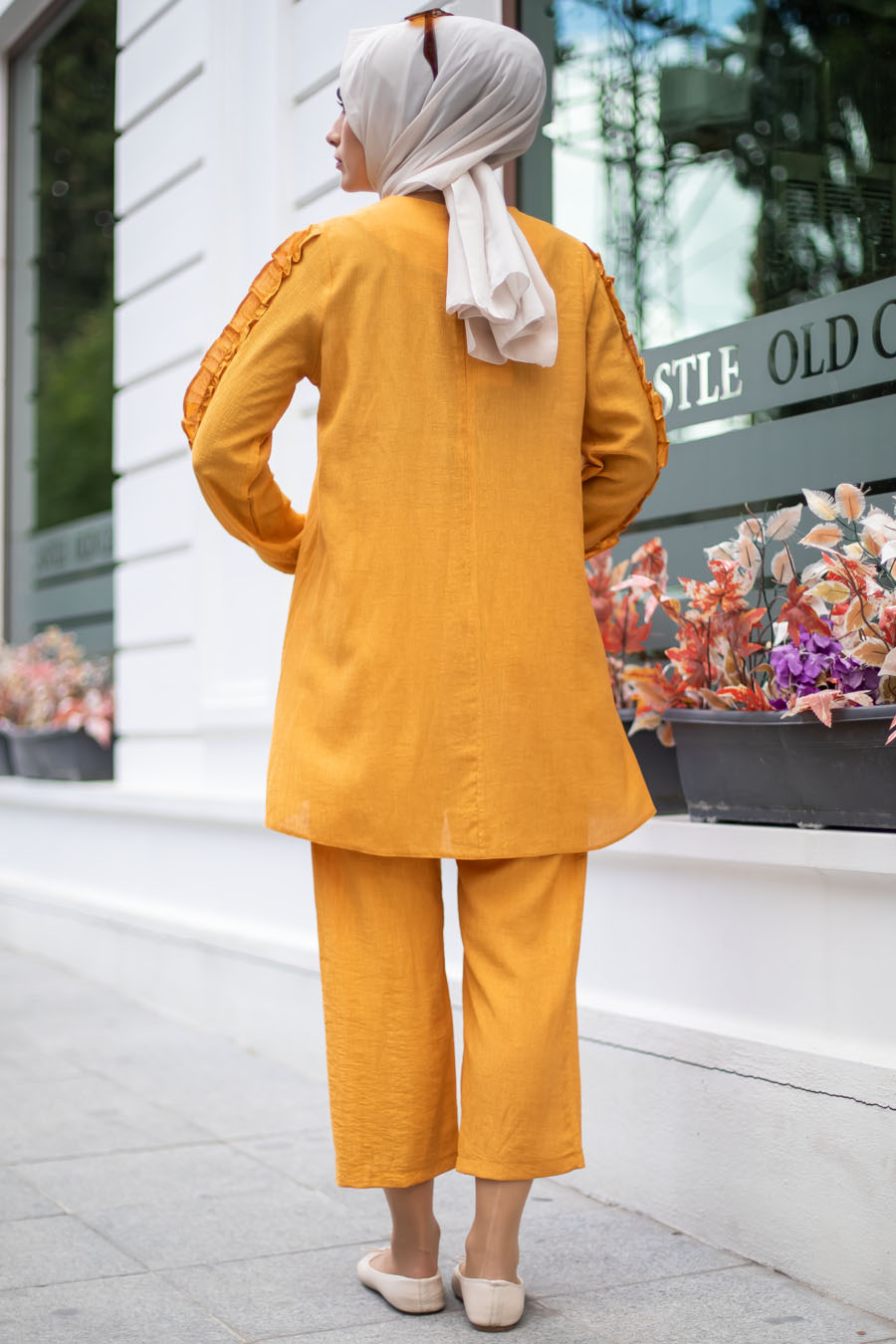 MUSTARD TUNIC AND PANT SUIT 