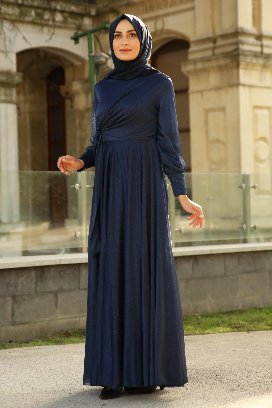 EVENING DRESS - NAVY BLUE 