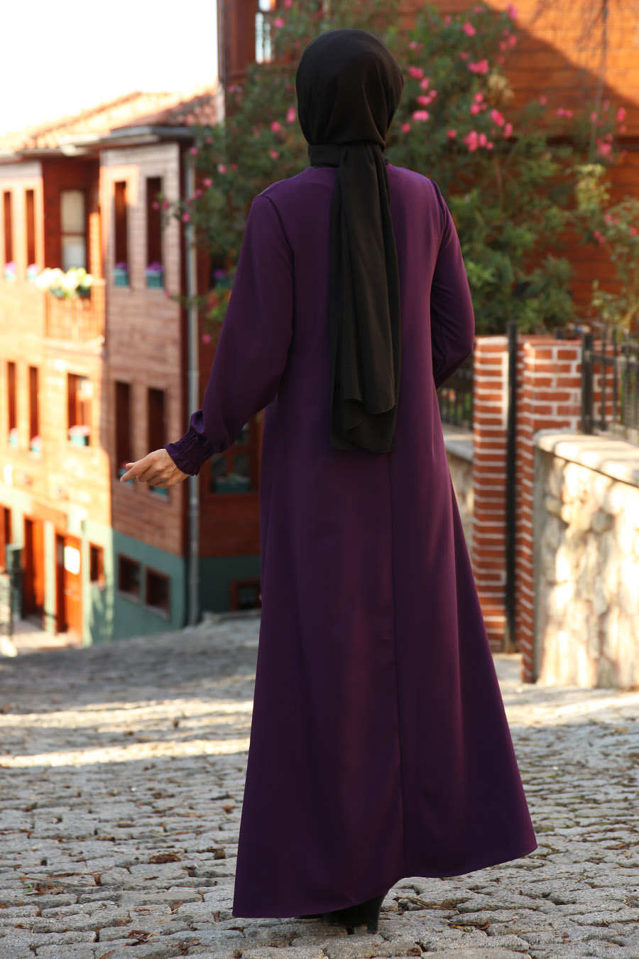 NECKLACE DETAILED DRESS - PURPLE 