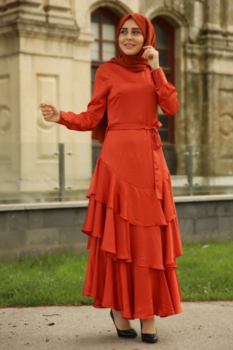 EVENING DRESS - ORANGE 