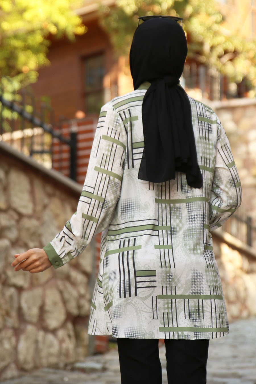 PATTERNED TUNIC - GREEN  PATTERNED TUNIC - GREEN