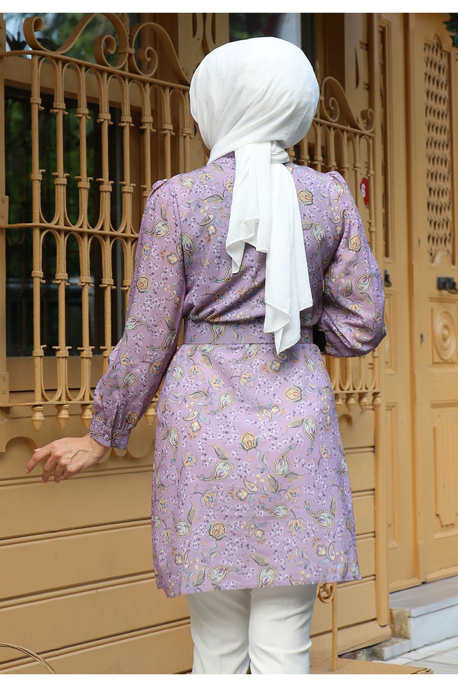 PATTERNED TUNIC - LILA PATTERNED TUNIC - LILA