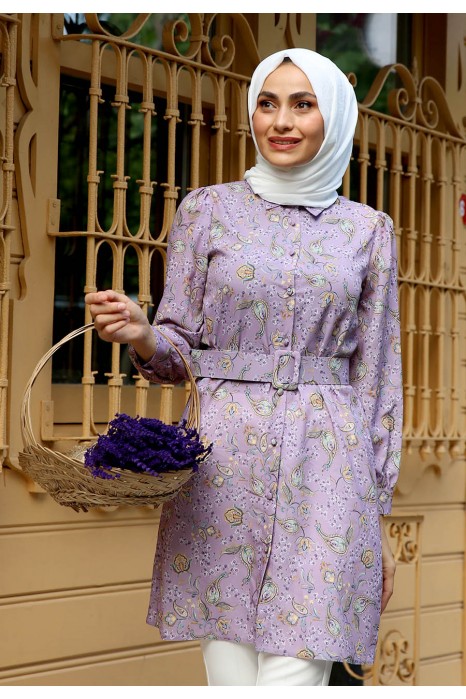 PATTERNED TUNIC - LILA