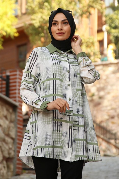 PATTERNED TUNIC - GREEN 