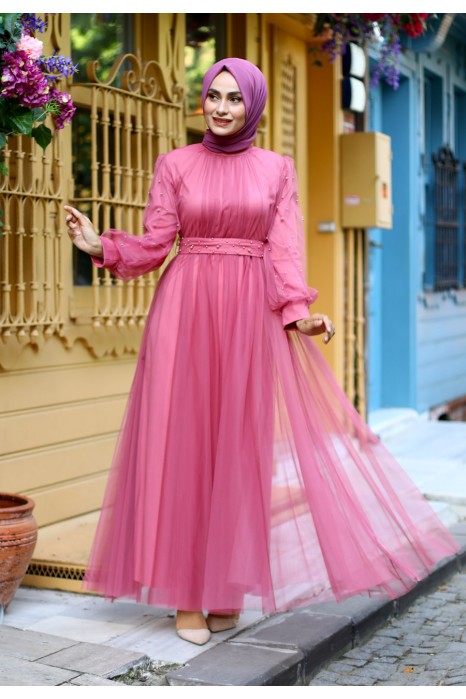 PINK EVENING DRESS  