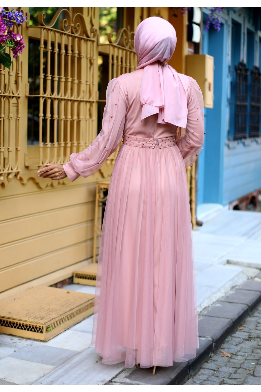 POWDER PINK EVENING DRESS  