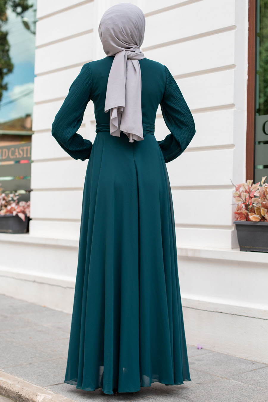 PETROLEUM BLUE EVENİNG DRESS 