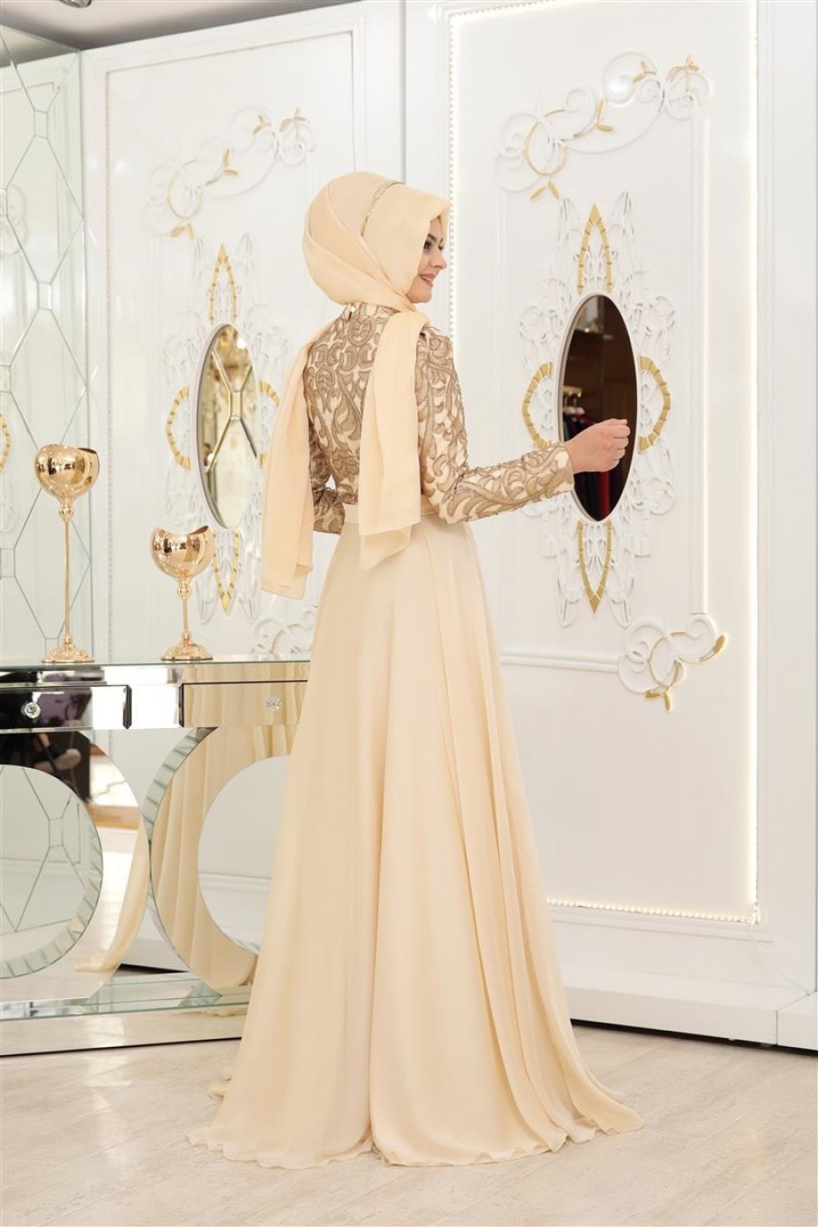 GOLD EVENING DRESS