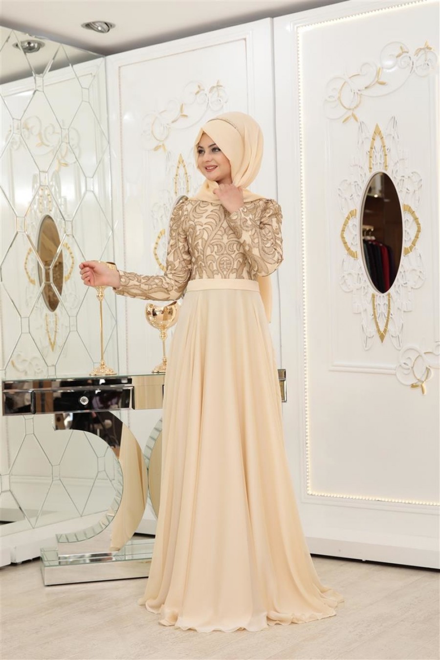 GOLD EVENING DRESS