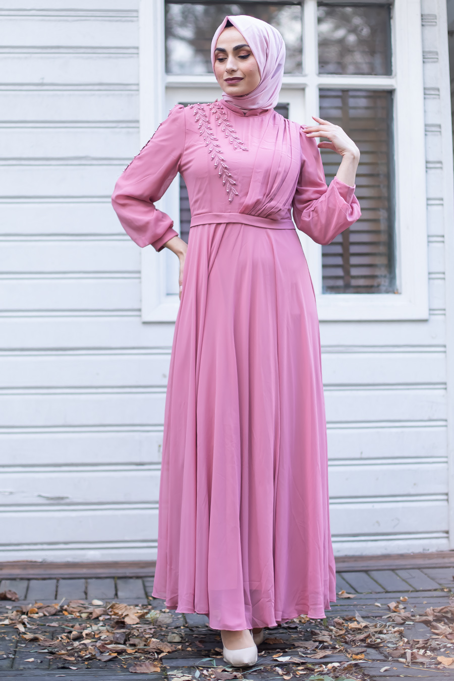PINK EVENING DRESS 