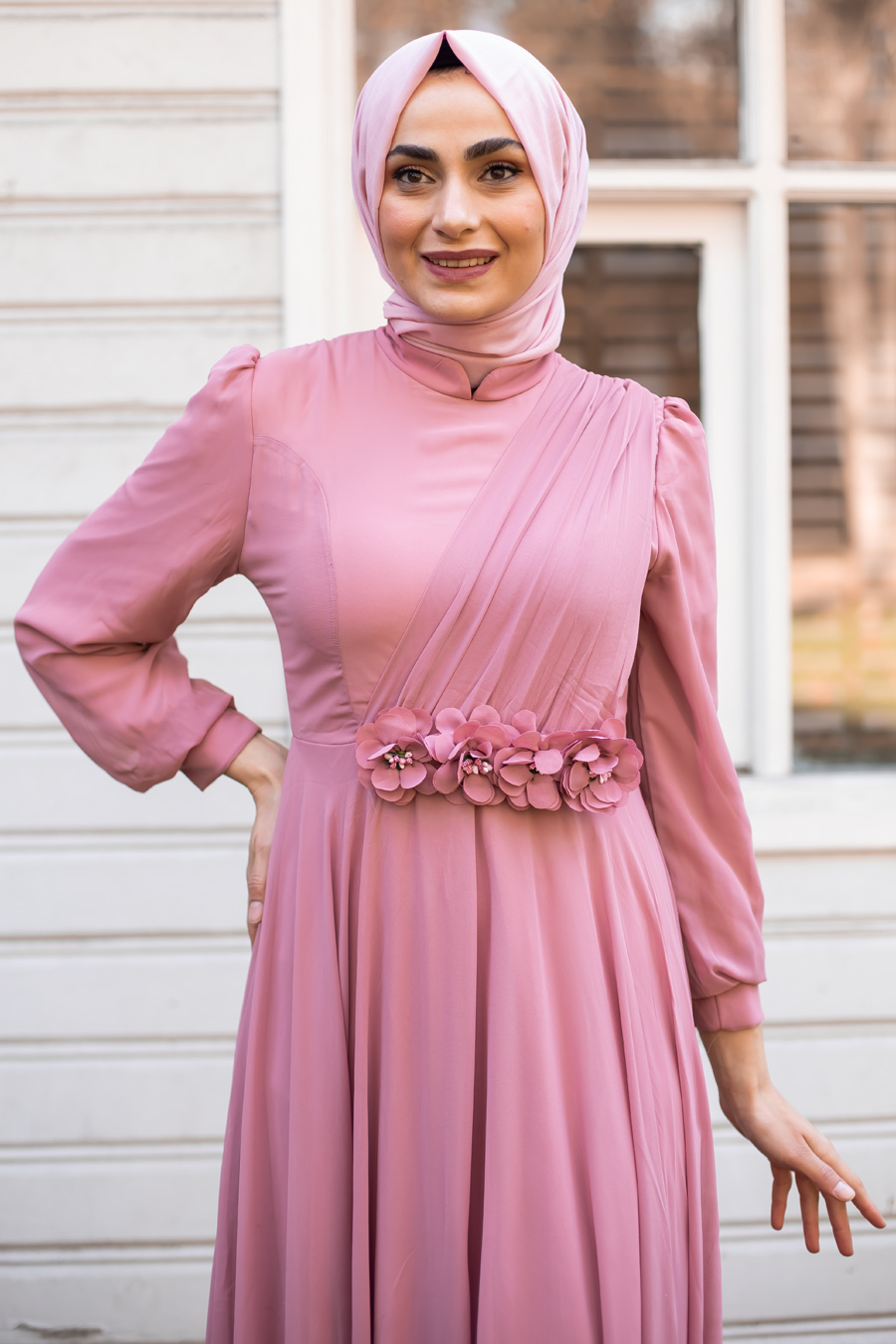 POWDER PINK EVENING DRESS 