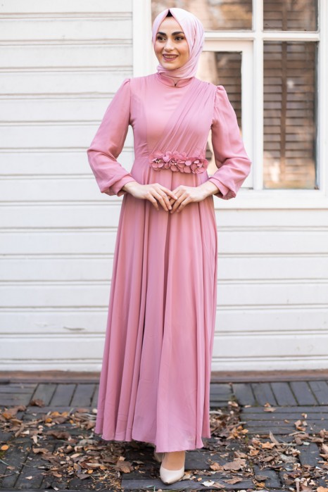 POWDER PINK EVENING DRESS 
