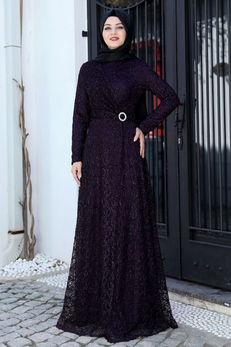 PLUM EVENING DRESS  