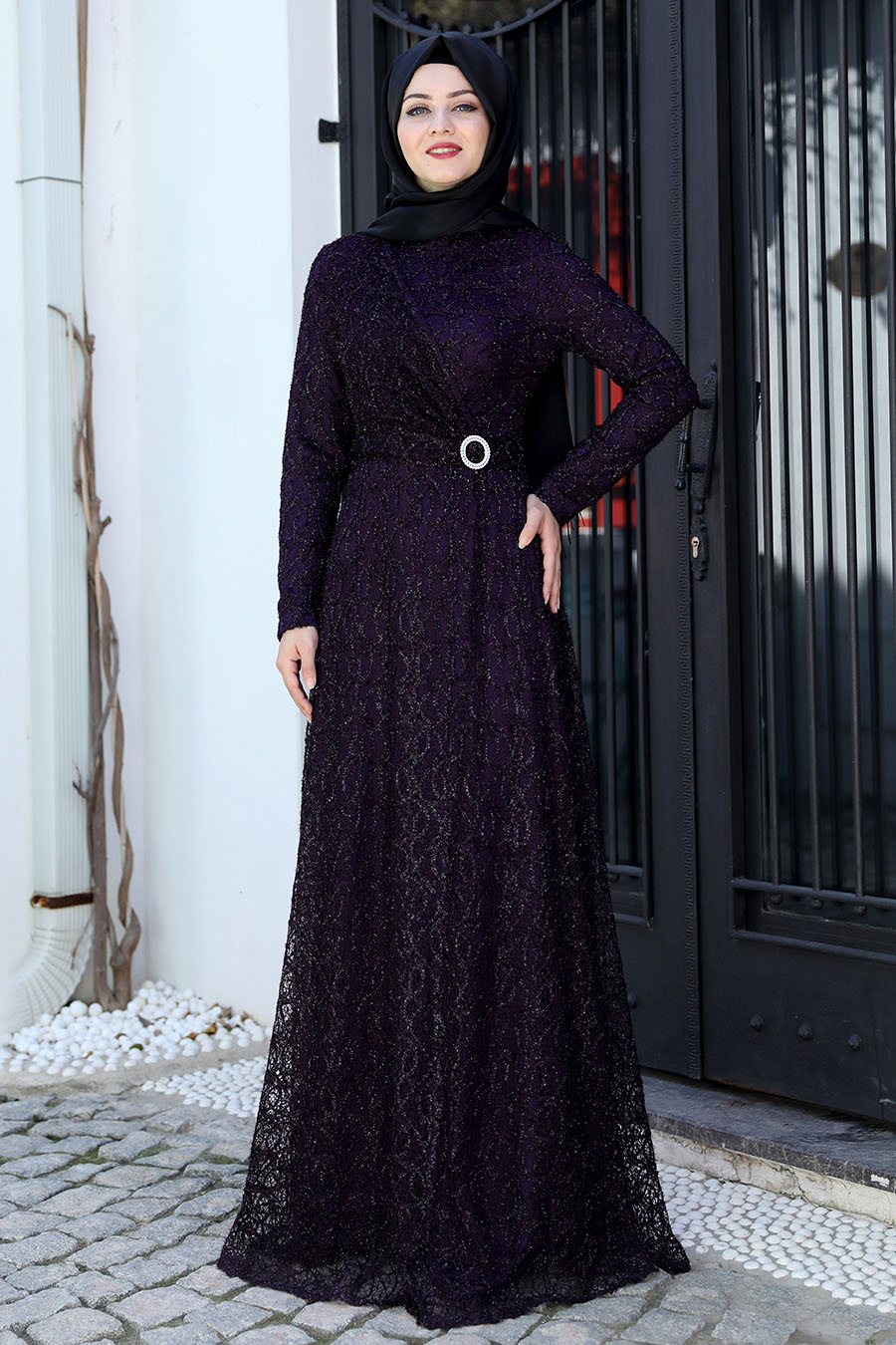 PLUM EVENING DRESS  