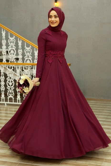 Plum Evening Dress