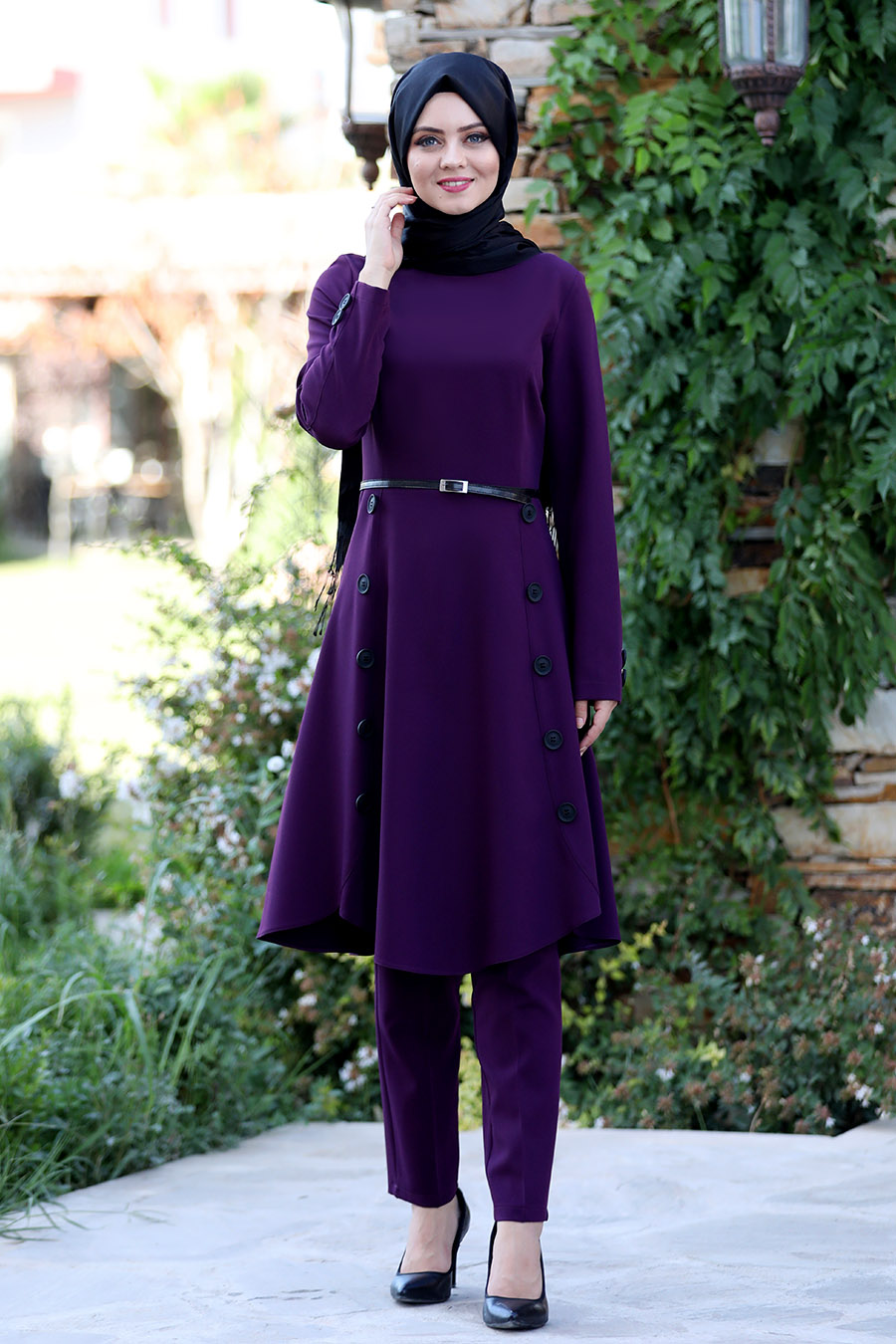 PLUM TUNIC AND PANT SUIT  