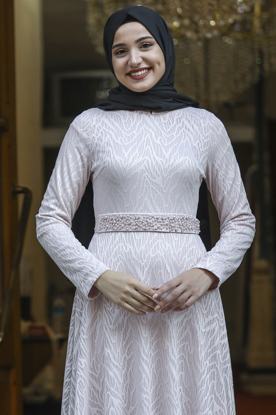 POWDER PINK EVENING DRESS  